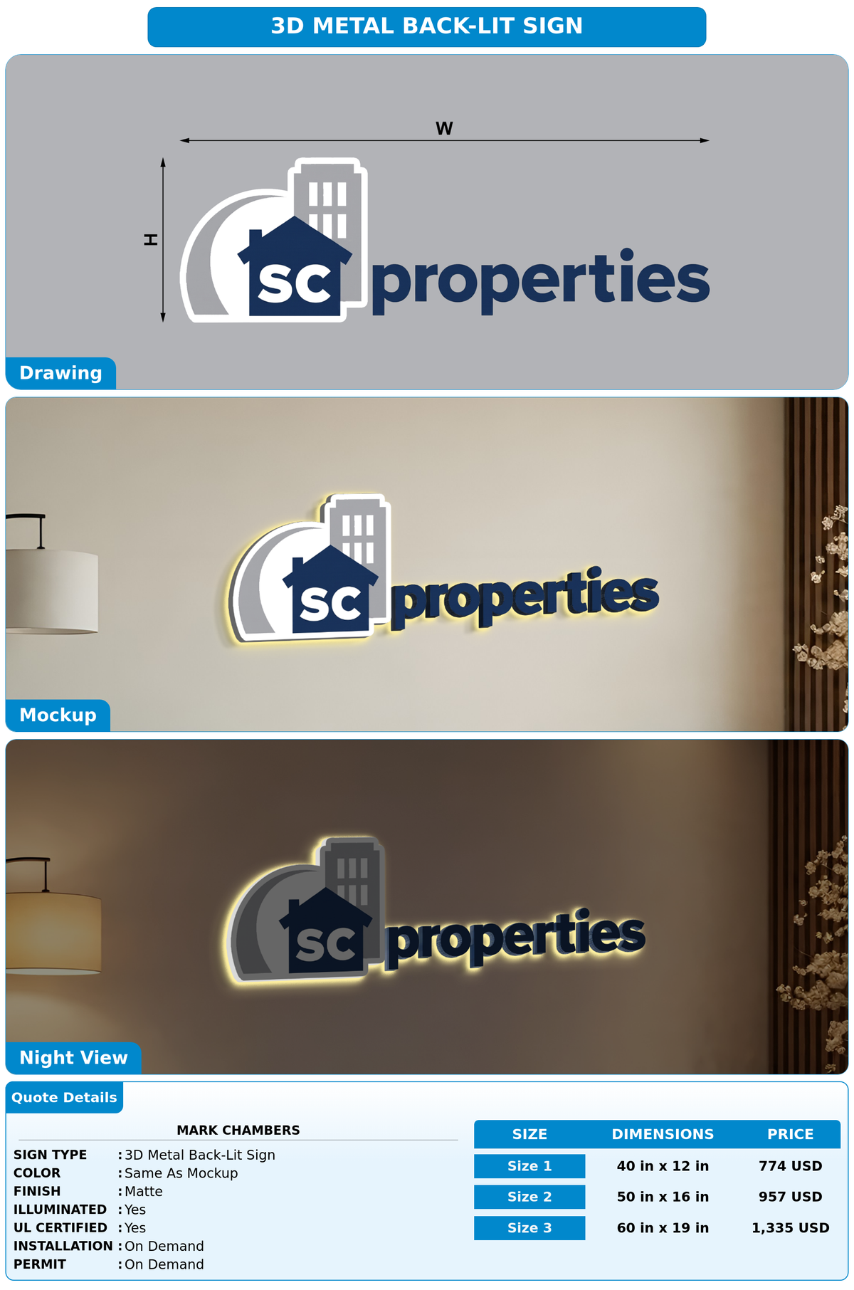 CUSTOM MOCKUP SIGN FOR Mark Chambers