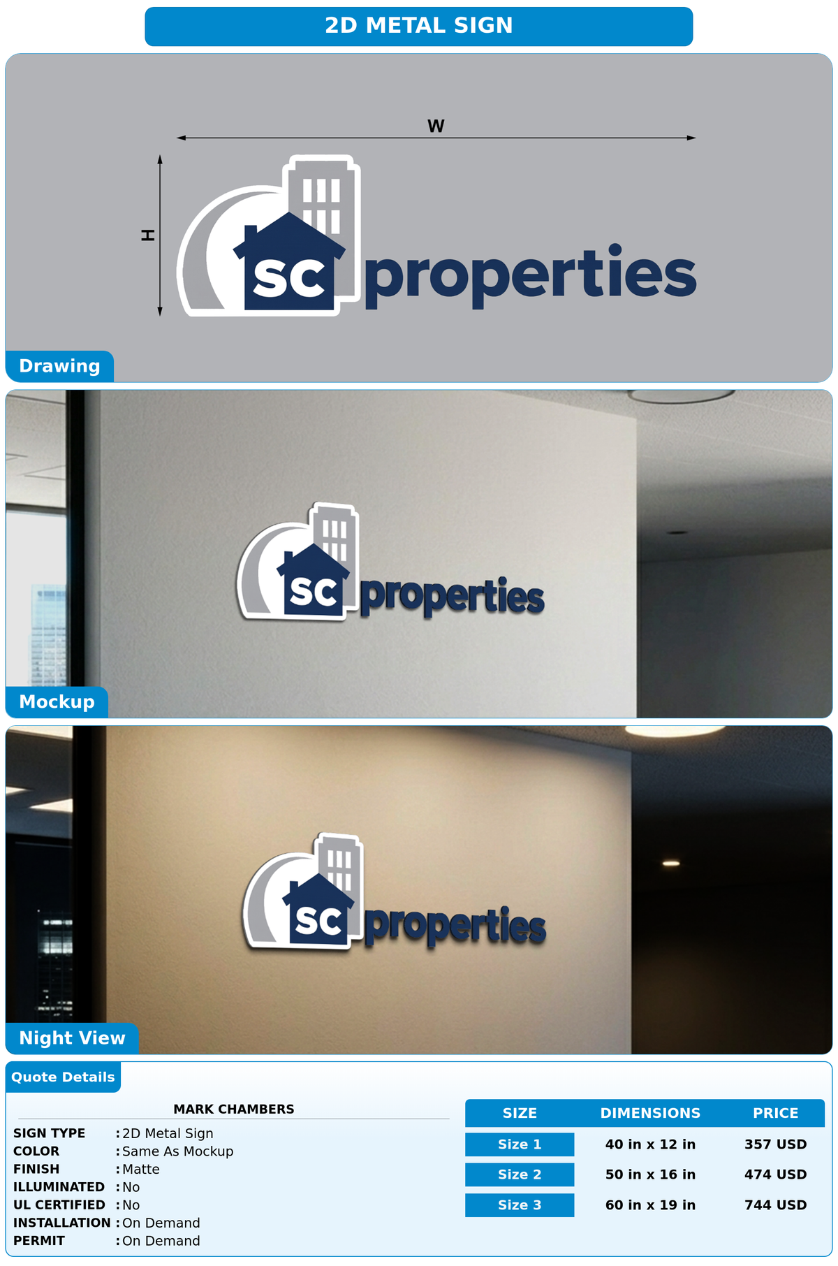 CUSTOM MOCKUP SIGN FOR Mark Chambers