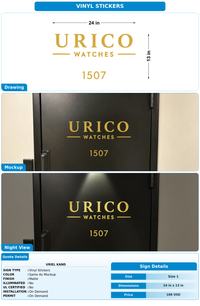 CUSTOM MOCKUP SIGN FOR Uriel kand