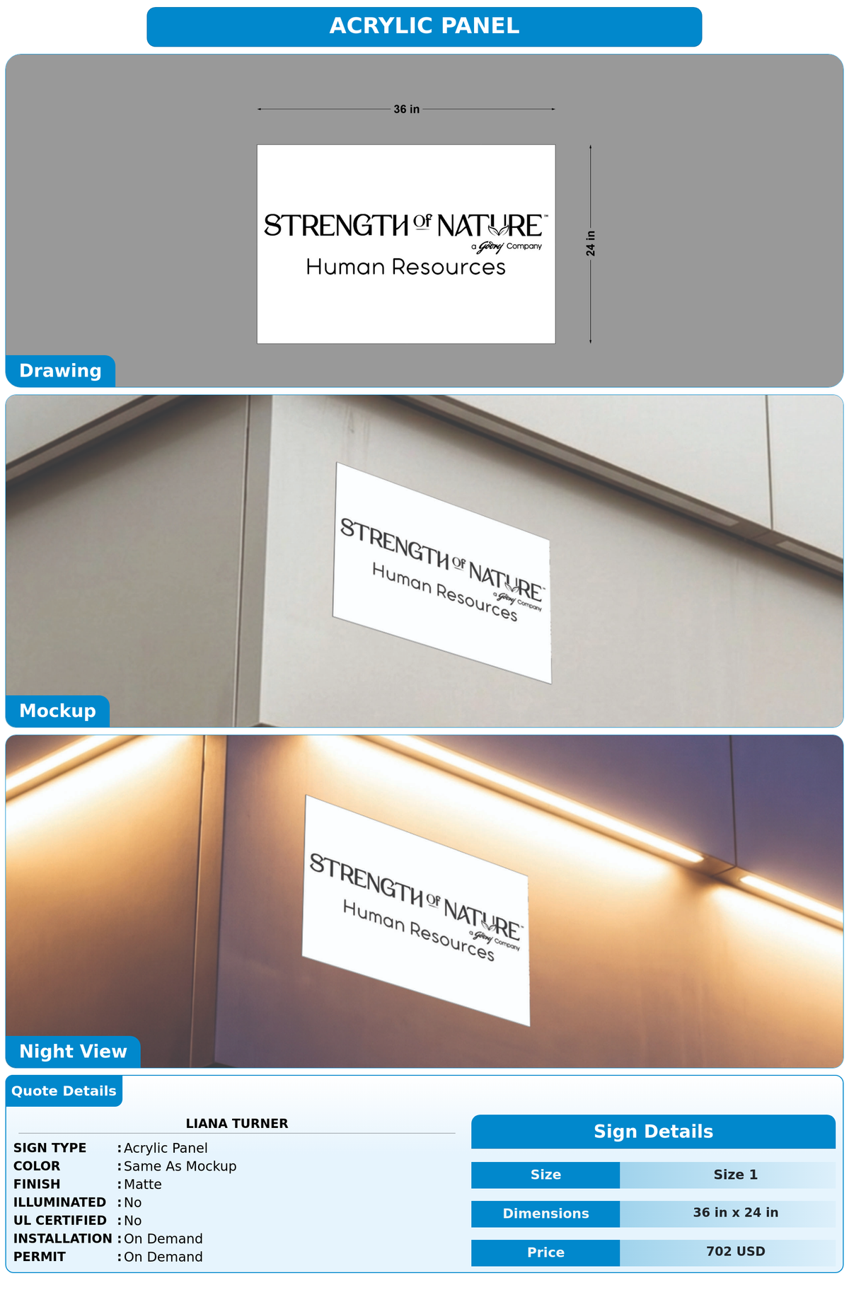 CUSTOM MOCKUP SIGN FOR Liana Turner