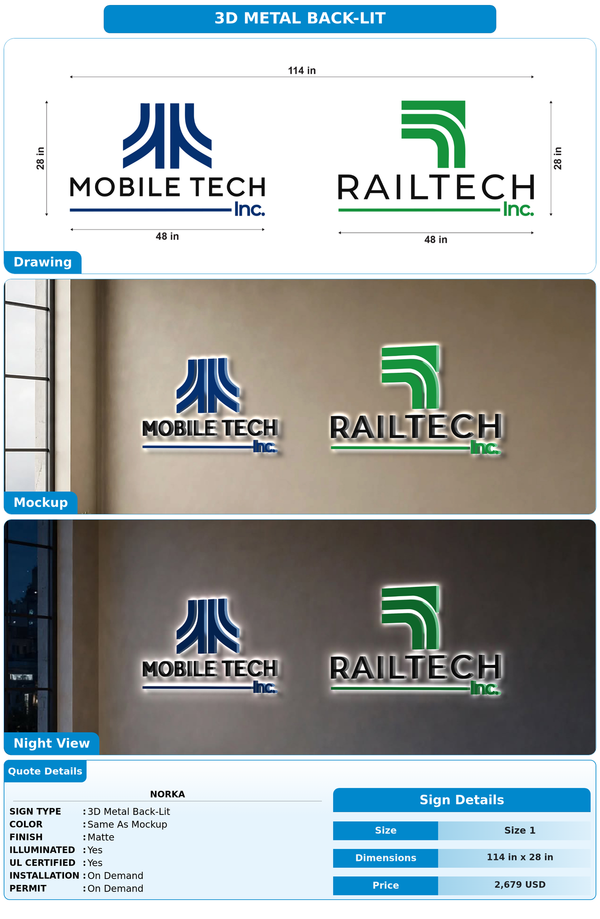 CUSTOM MOCKUP SIGN FOR Norka