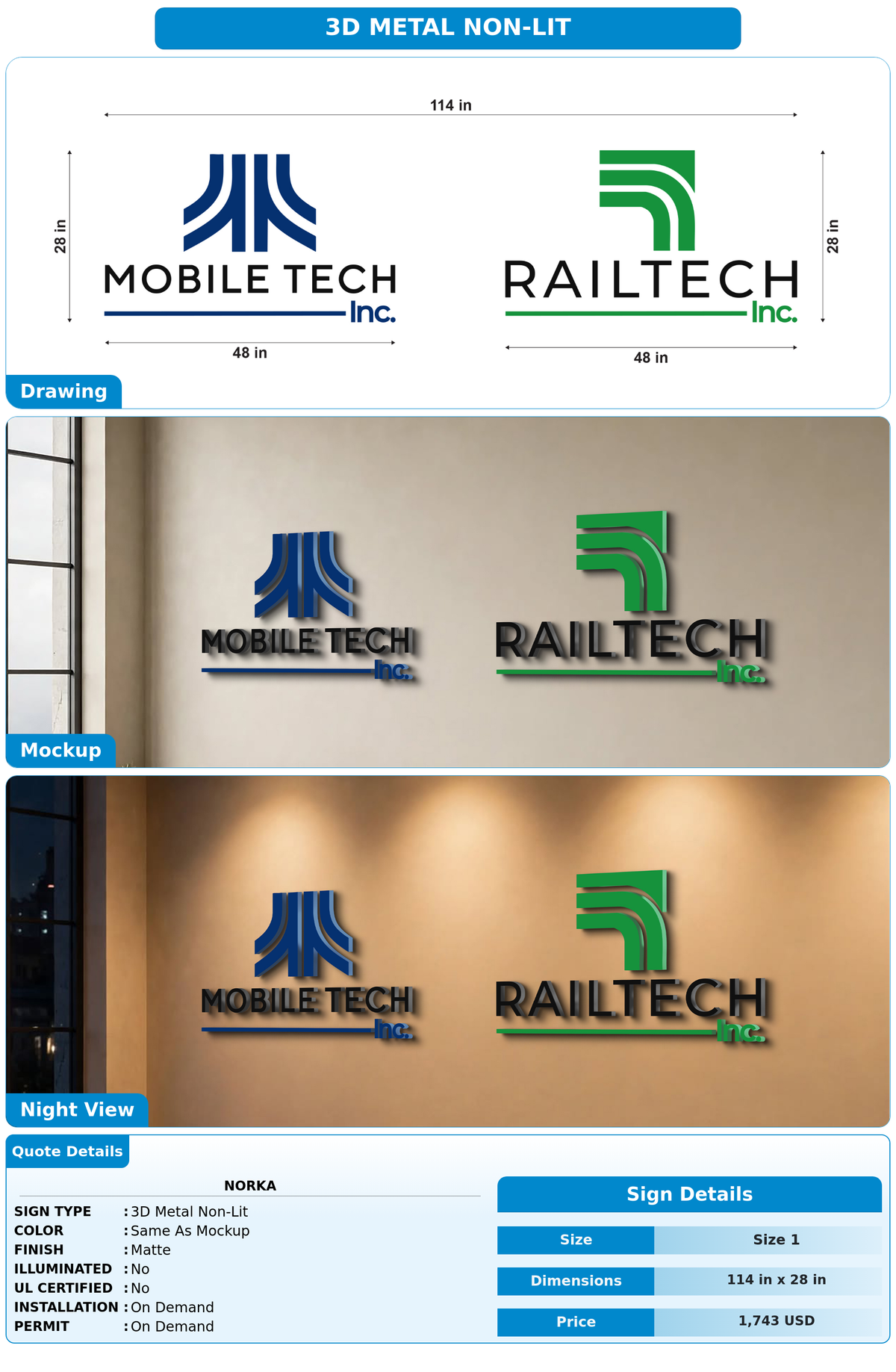 CUSTOM MOCKUP SIGN FOR Norka