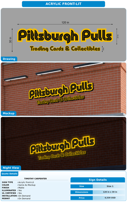 CUSTOM MOCKUP SIGN FOR Timothy Carpenter
