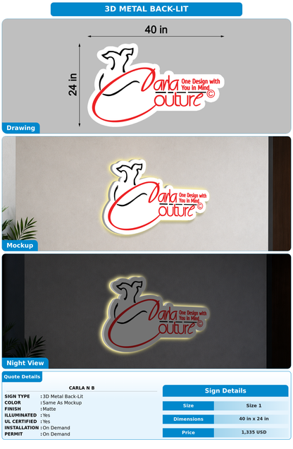 CUSTOM MOCKUP SIGN FOR Carla N B