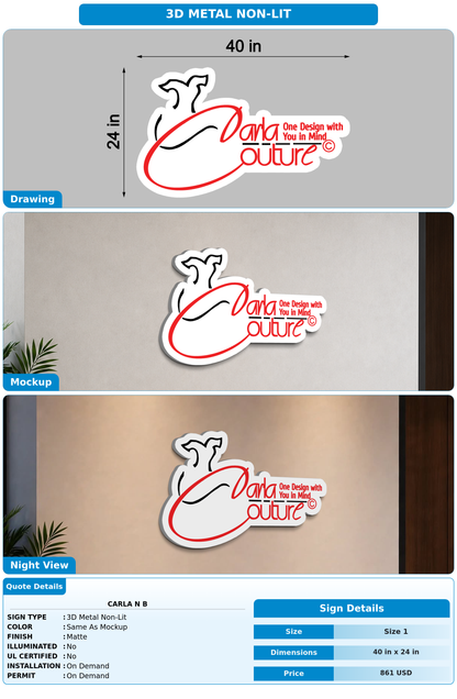 CUSTOM MOCKUP SIGN FOR Carla N B