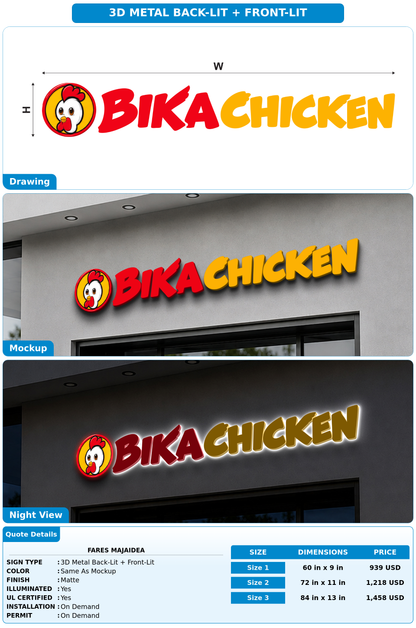 CUSTOM MOCKUP SIGN FOR Fares Majaidea
