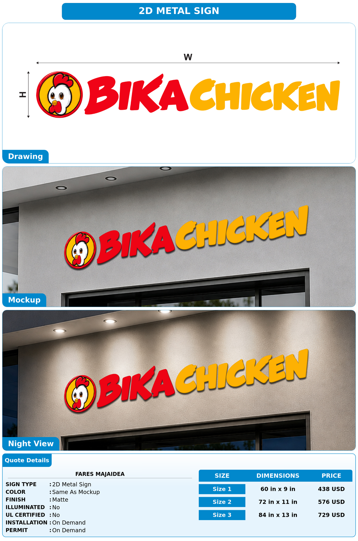 CUSTOM MOCKUP SIGN FOR Fares Majaidea