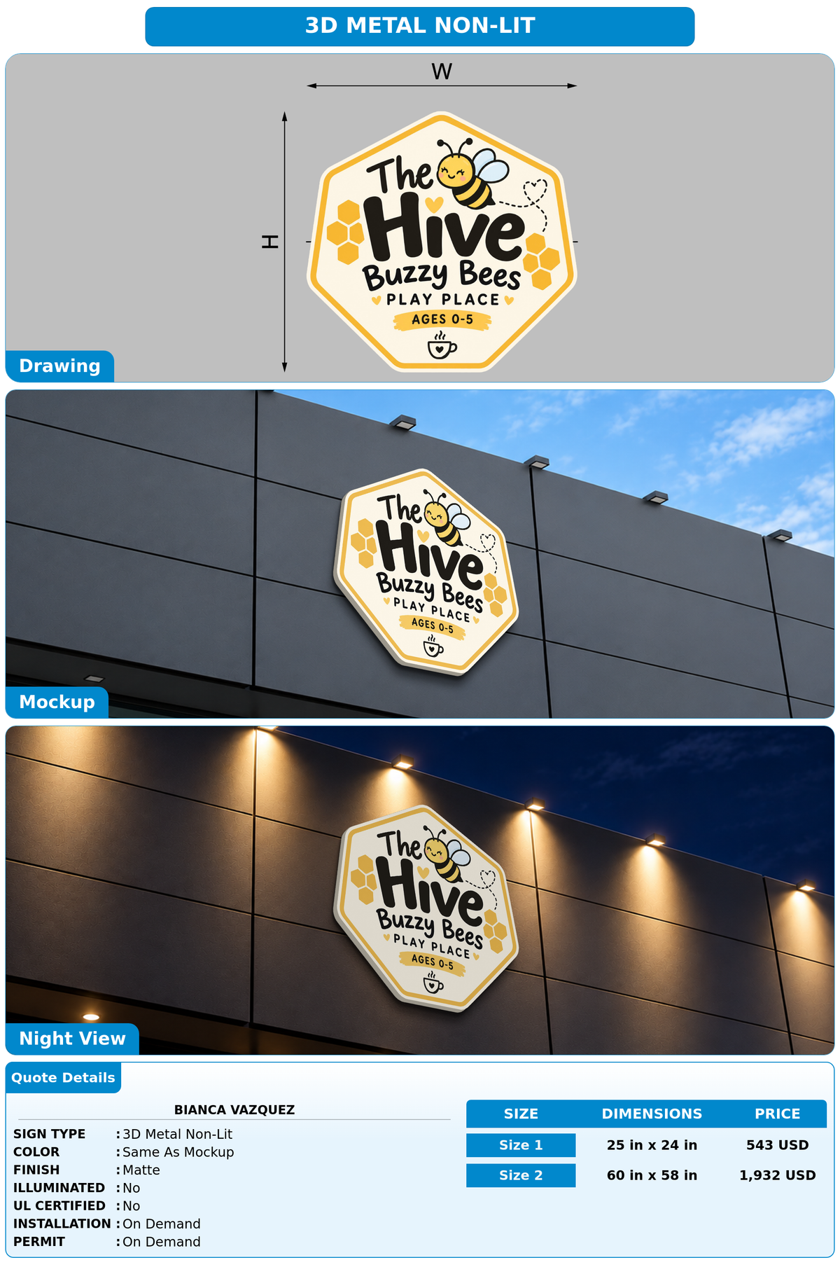 CUSTOM MOCKUP SIGN FOR Bianca vazquez