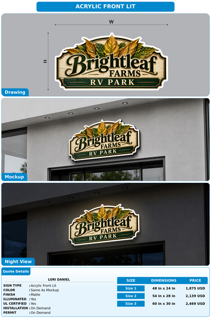 CUSTOM MOCKUP SIGN FOR Lori Daniel