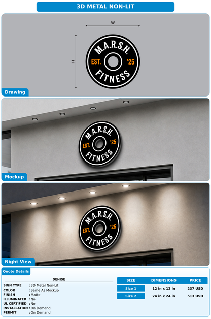 CUSTOM MOCKUP SIGN FOR Denise