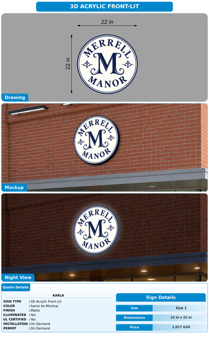 CUSTOM MOCKUP SIGN FOR Karla