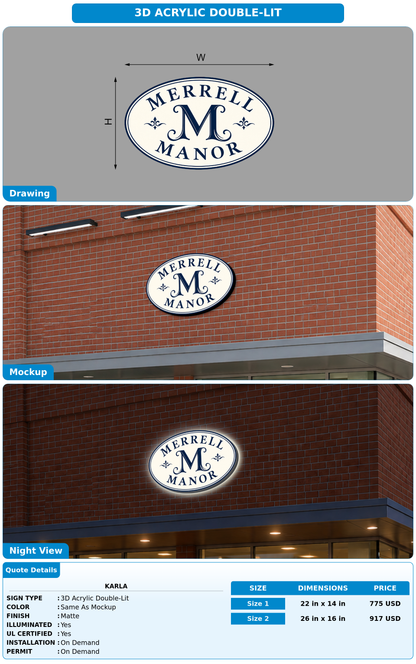 CUSTOM MOCKUP SIGN FOR Karla