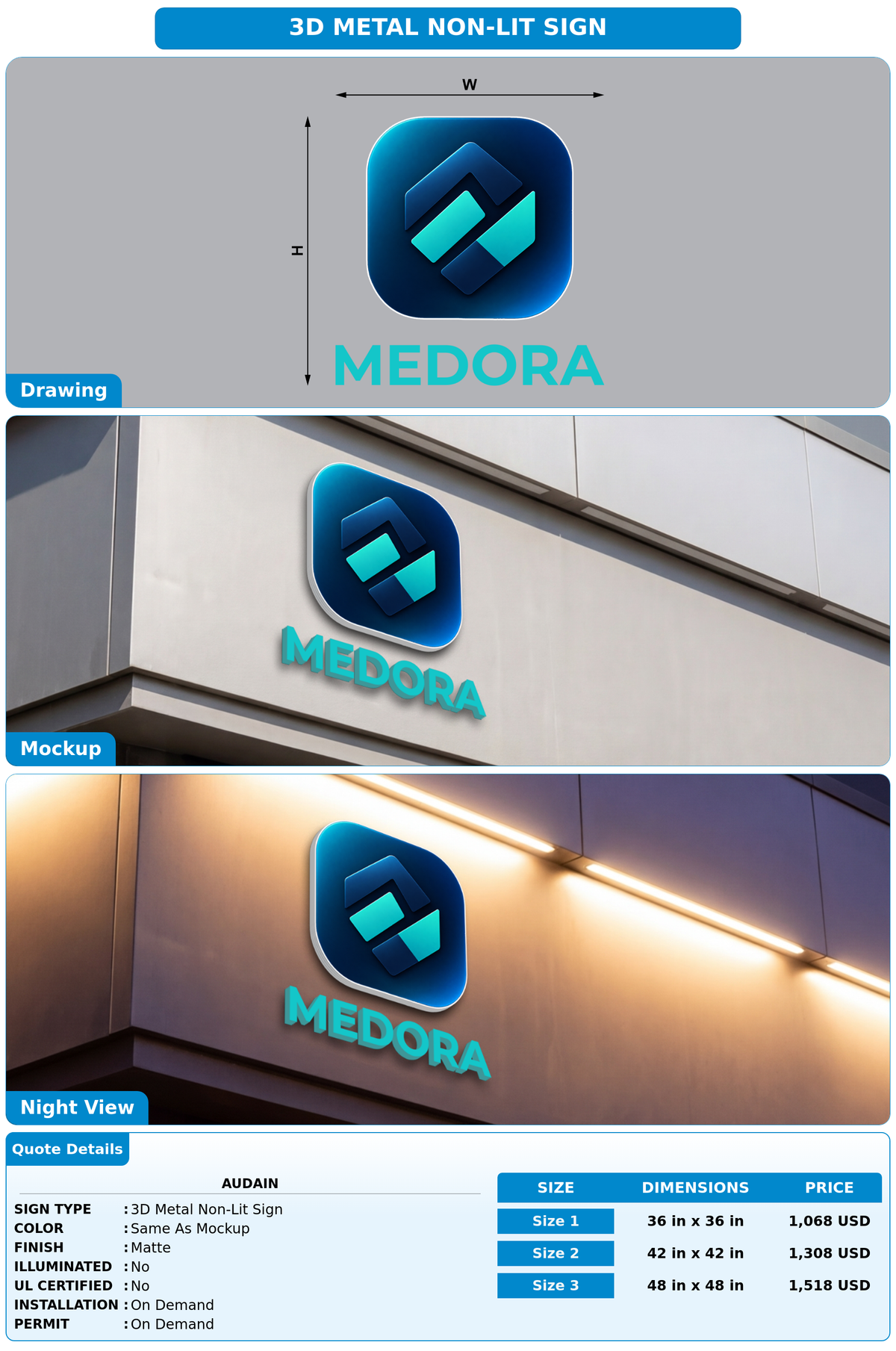 CUSTOM MOCKUP SIGN FOR Audain