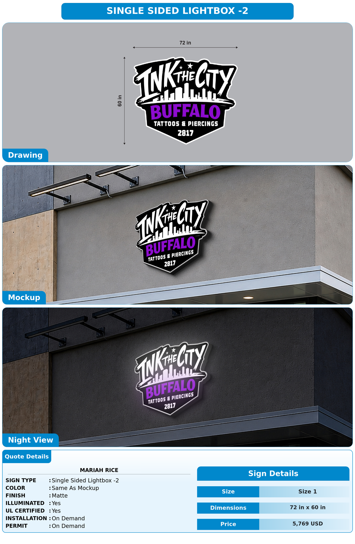 CUSTOM MOCKUP SIGN FOR Mariah rice