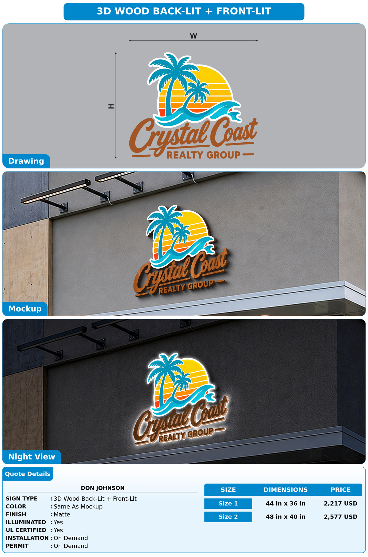 CUSTOM MOCKUP SIGN FOR Don Johnson