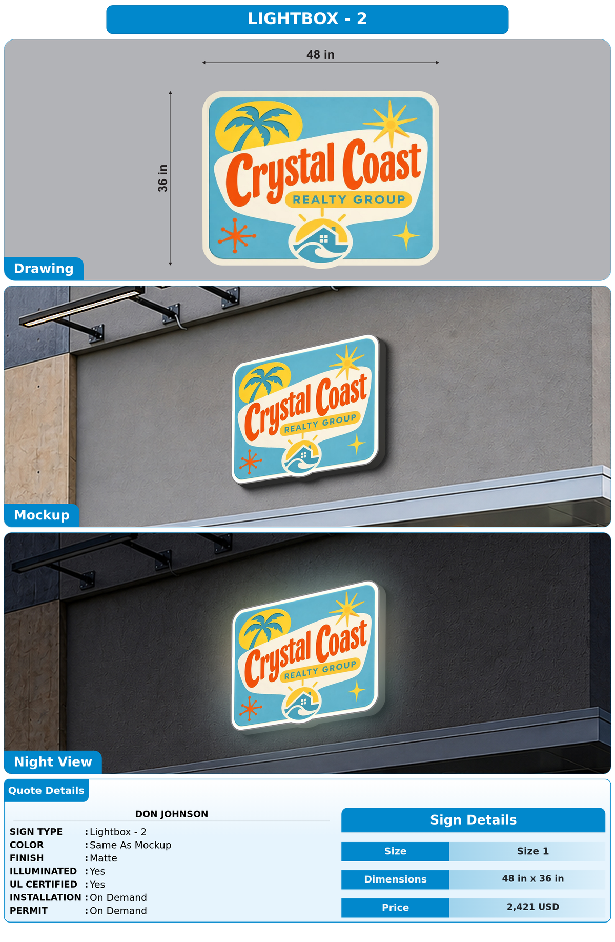 CUSTOM MOCKUP SIGN FOR Don Johnson