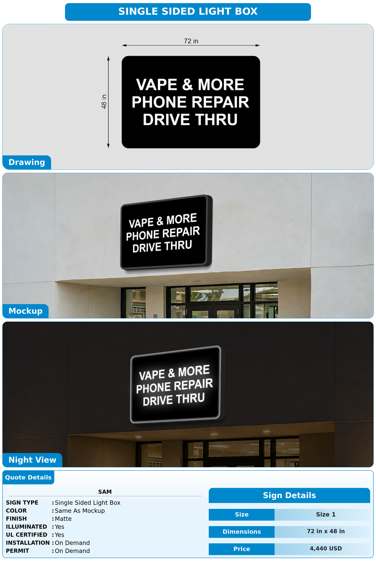 CUSTOM MOCKUP SIGN FOR Sam