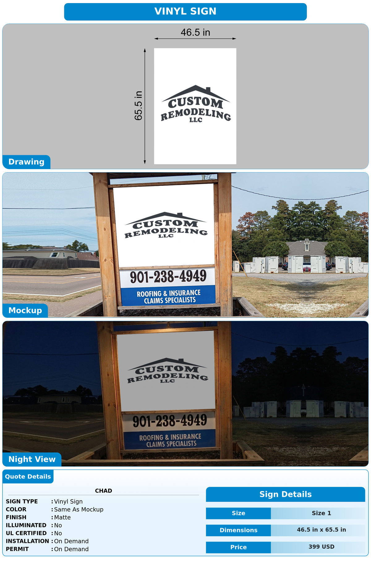 CUSTOM MOCKUP SIGN FOR chad