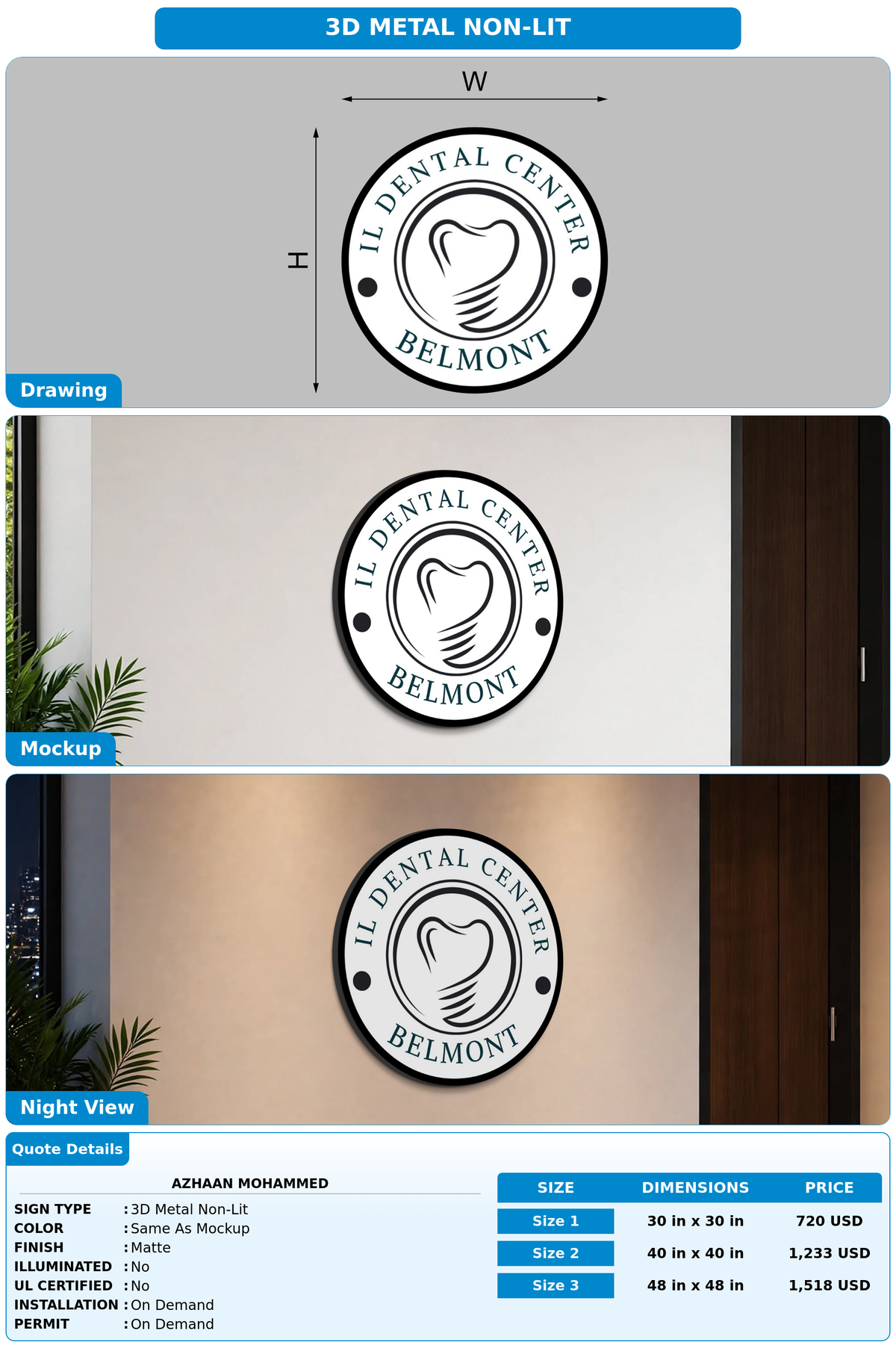 CUSTOM MOCKUP SIGN FOR Azhaan Mohammed