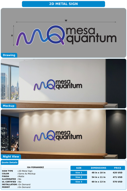 CUSTOM MOCKUP SIGN FOR Isa Fernandez