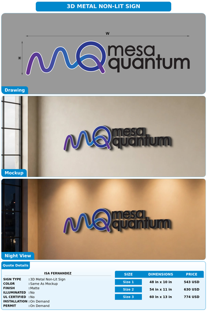 CUSTOM MOCKUP SIGN FOR Isa Fernandez
