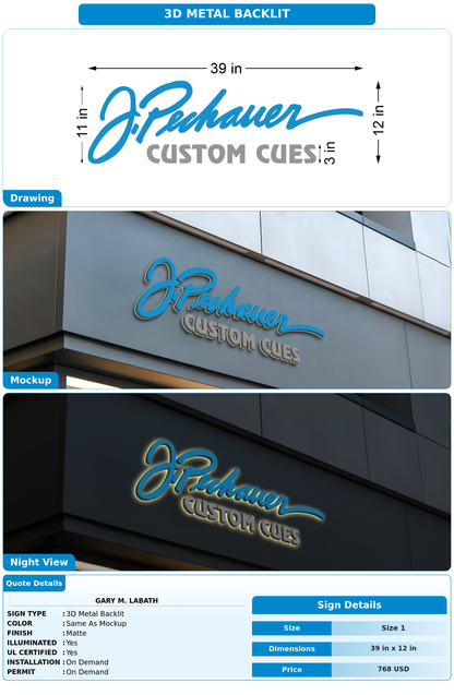 CUSTOM MOCKUP SIGN FOR Gary M. Labath