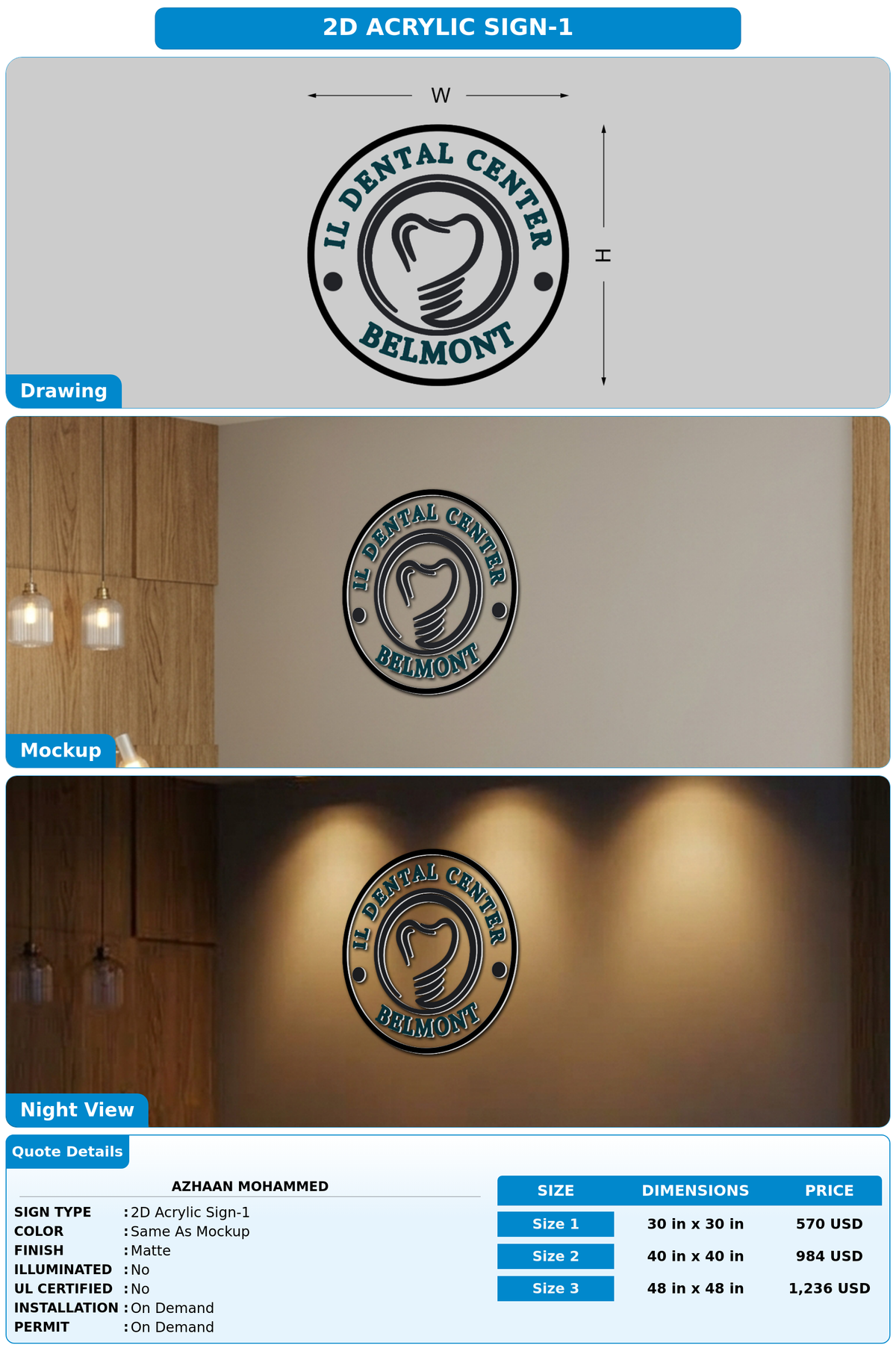CUSTOM MOCKUP SIGN FOR Azhaan Mohammed