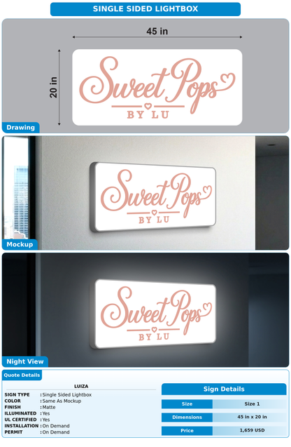 CUSTOM MOCKUP SIGN FOR Luiza