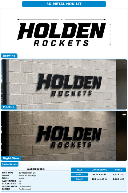 CUSTOM MOCKUP SIGN FOR Landon DuBois