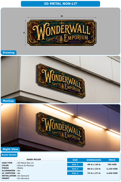 CUSTOM MOCKUP SIGN FOR Randi Miller