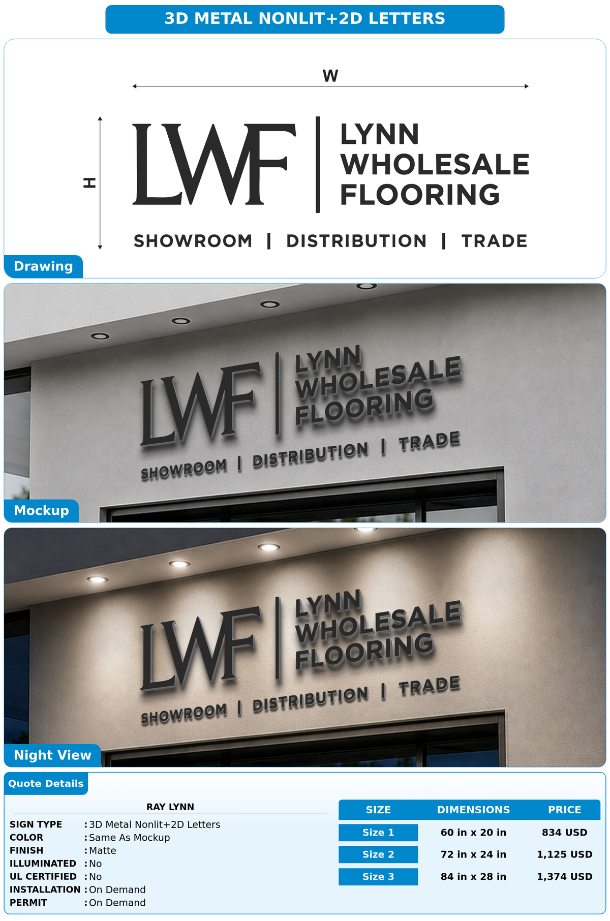 CUSTOM MOCKUP SIGN FOR Ray Lynn