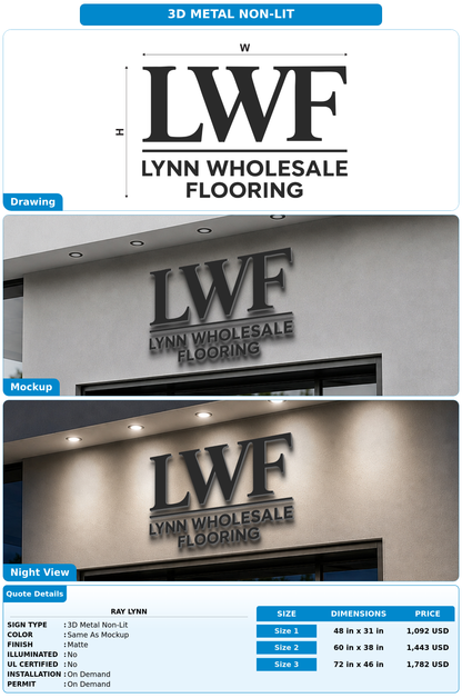 CUSTOM MOCKUP SIGN FOR Ray Lynn