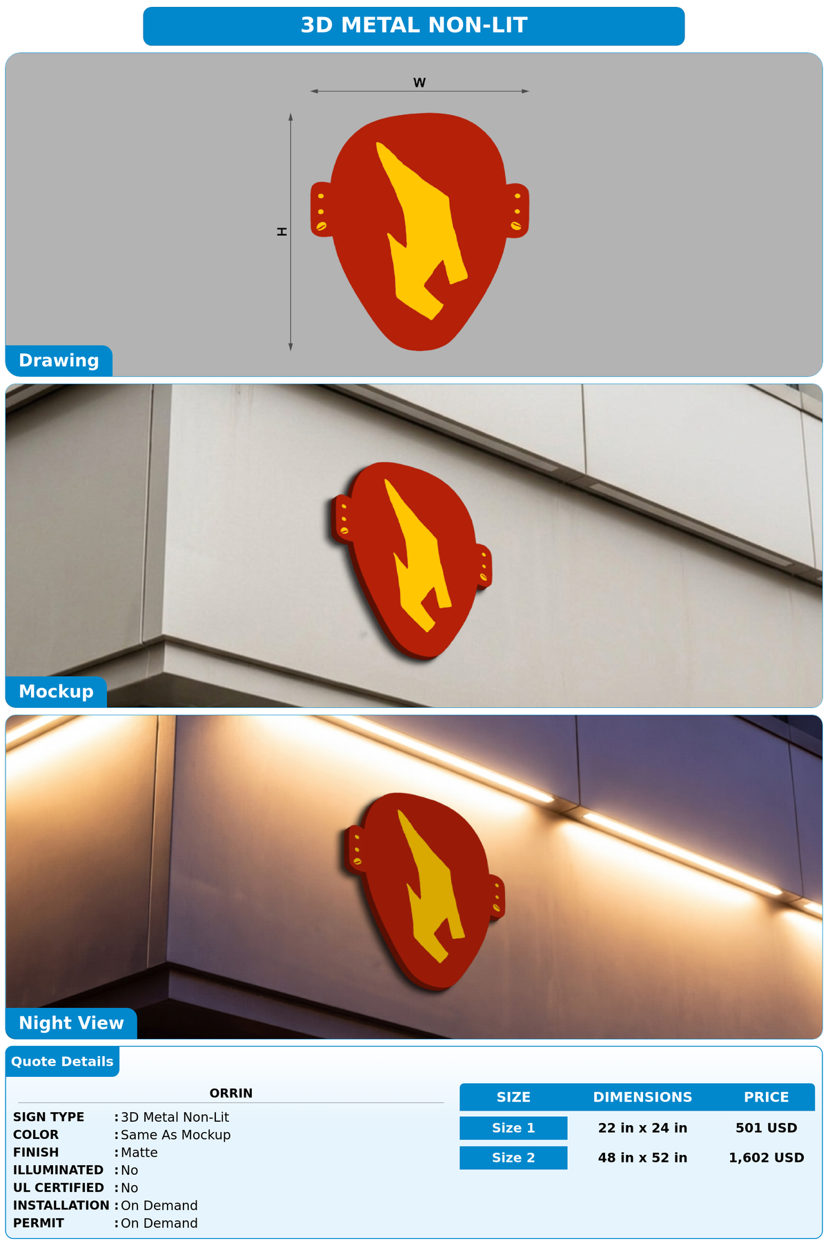 CUSTOM MOCKUP SIGN FOR Orrin