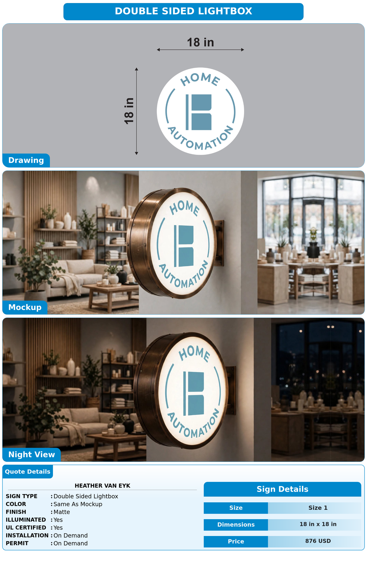 CUSTOM MOCKUP SIGN FOR Heather Van Eyk