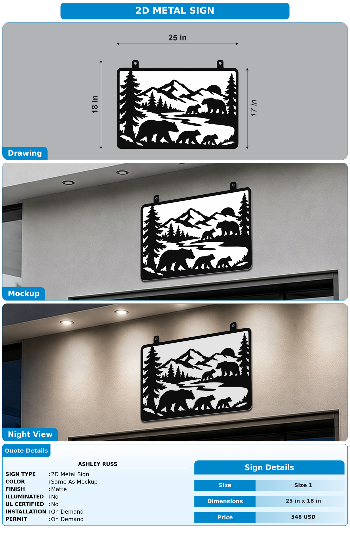 CUSTOM MOCKUP SIGN FOR ashley russ