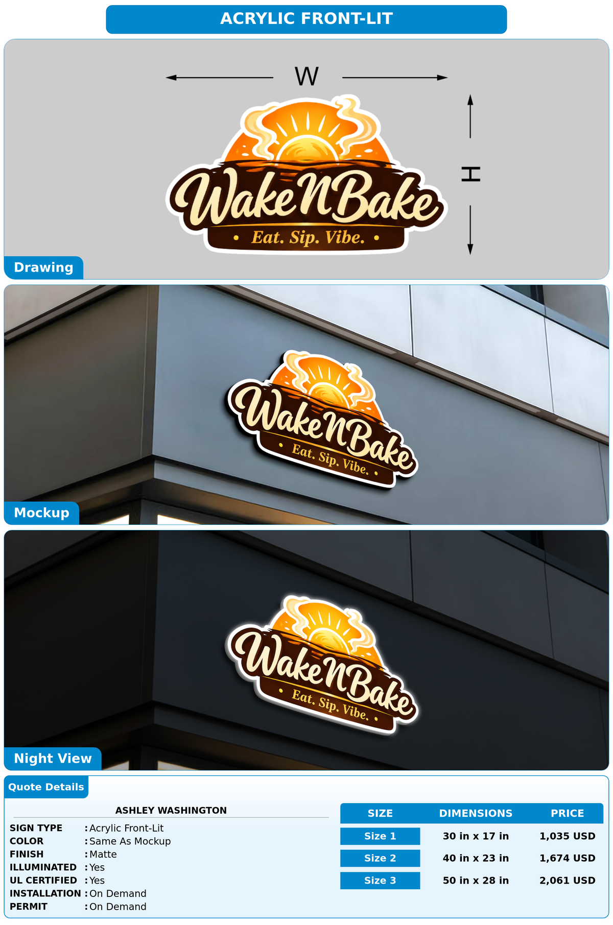 CUSTOM MOCKUP SIGN FOR Ashley Washington