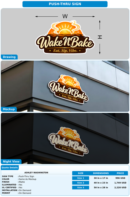 CUSTOM MOCKUP SIGN FOR Ashley Washington