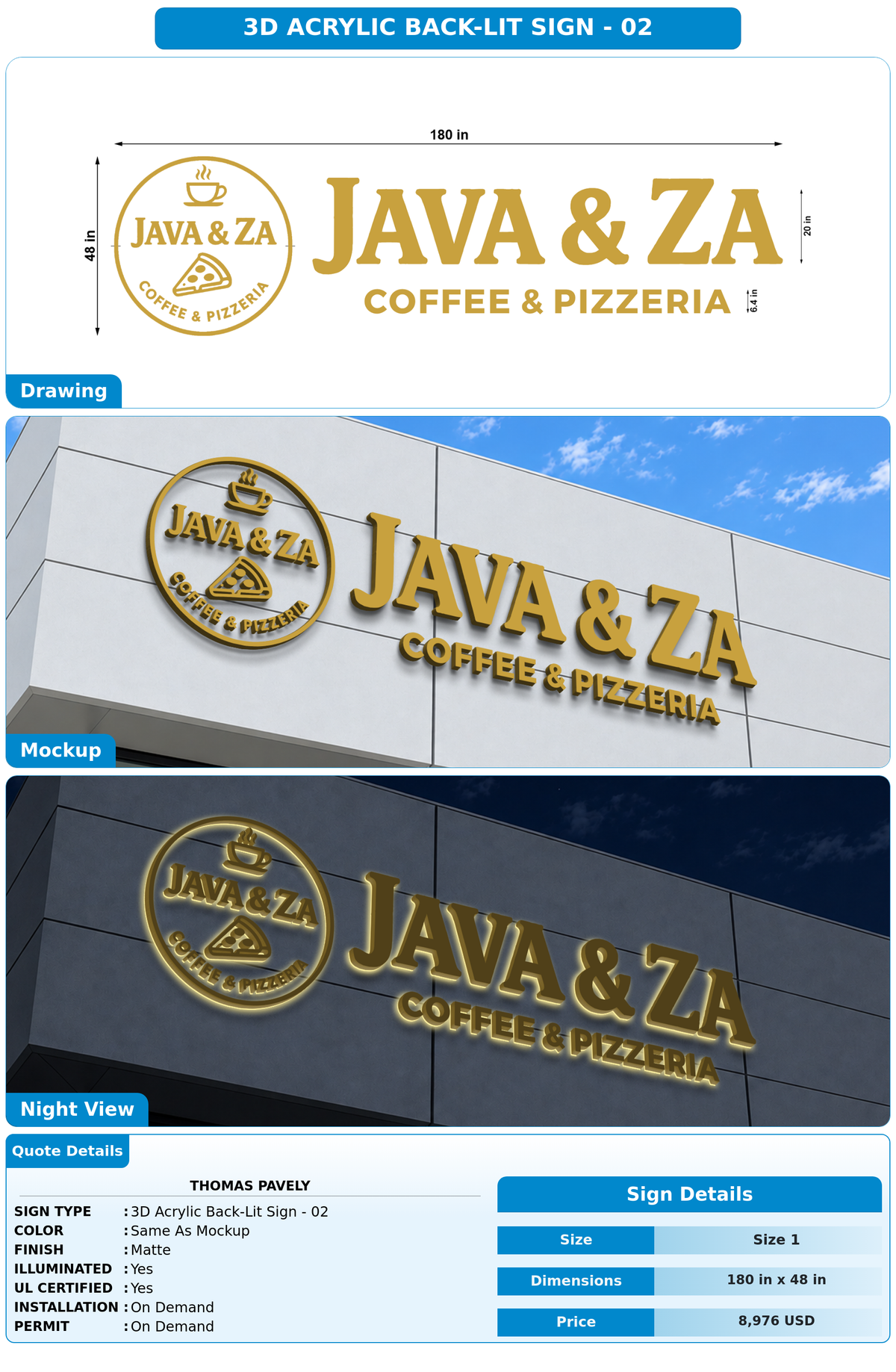 CUSTOM MOCKUP SIGN FOR Thomas Pavely