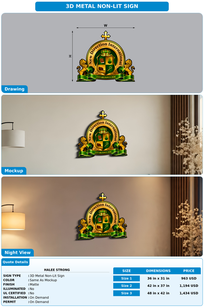 CUSTOM MOCKUP SIGN FOR Halee strong