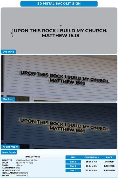 CUSTOM MOCKUP SIGN FOR Halee strong