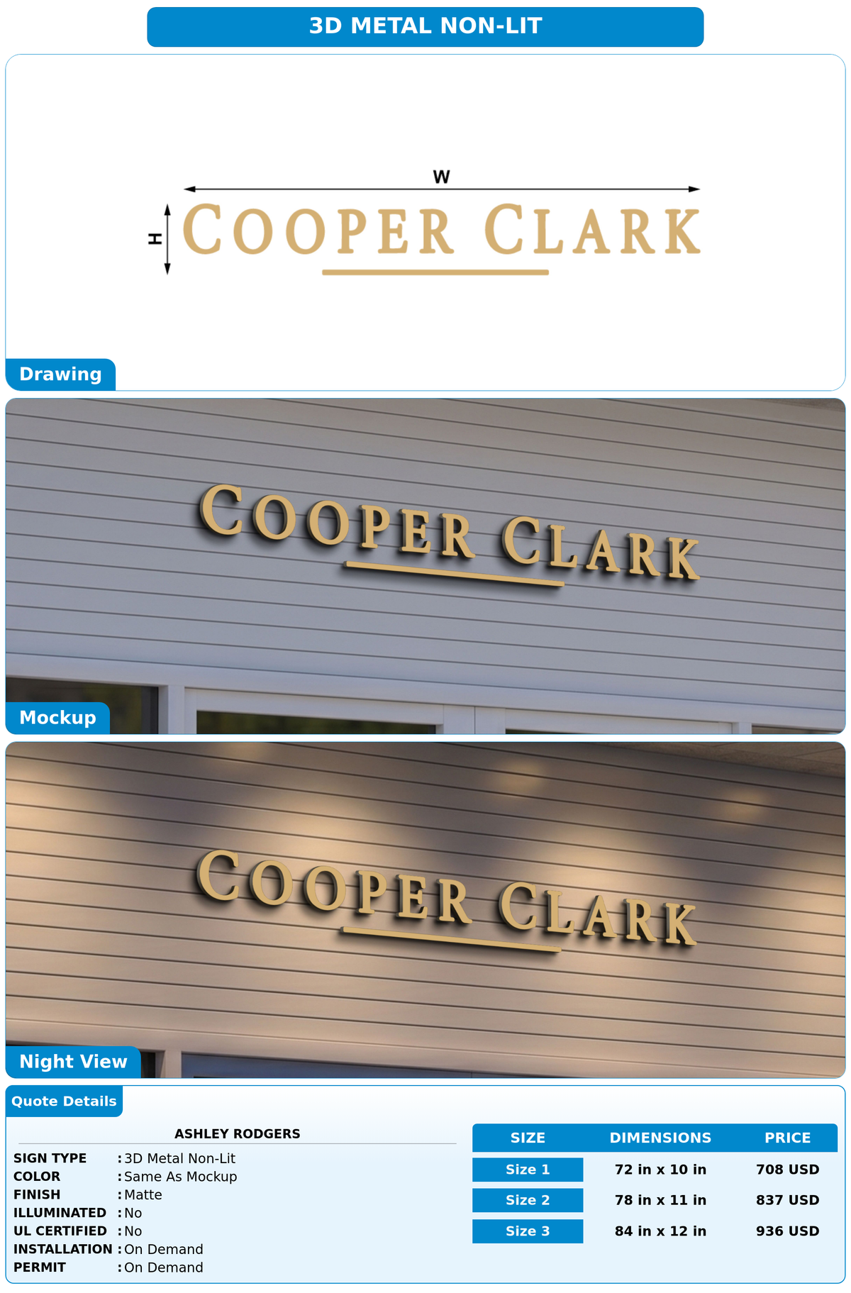 CUSTOM MOCKUP SIGN FOR Ashley Rodgers