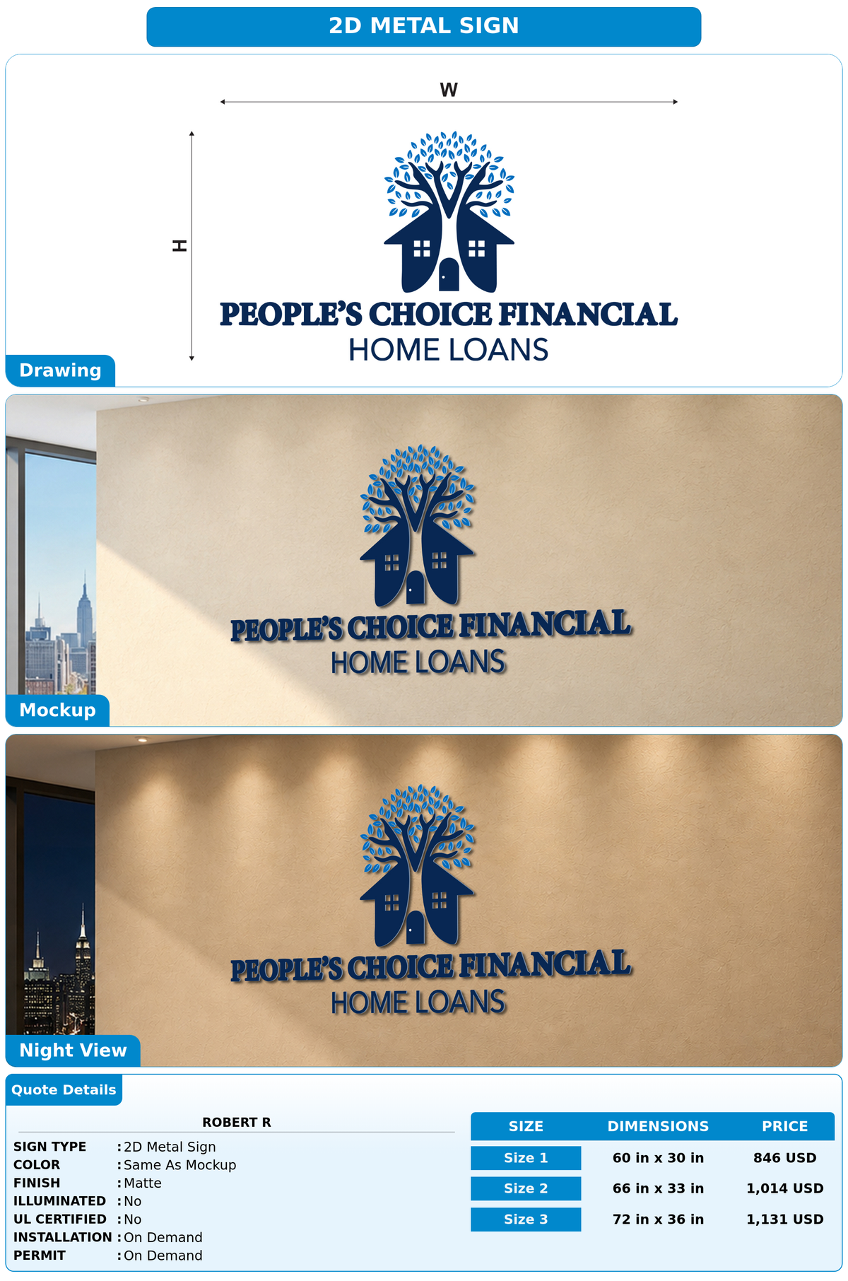 CUSTOM MOCKUP SIGN FOR Robert R