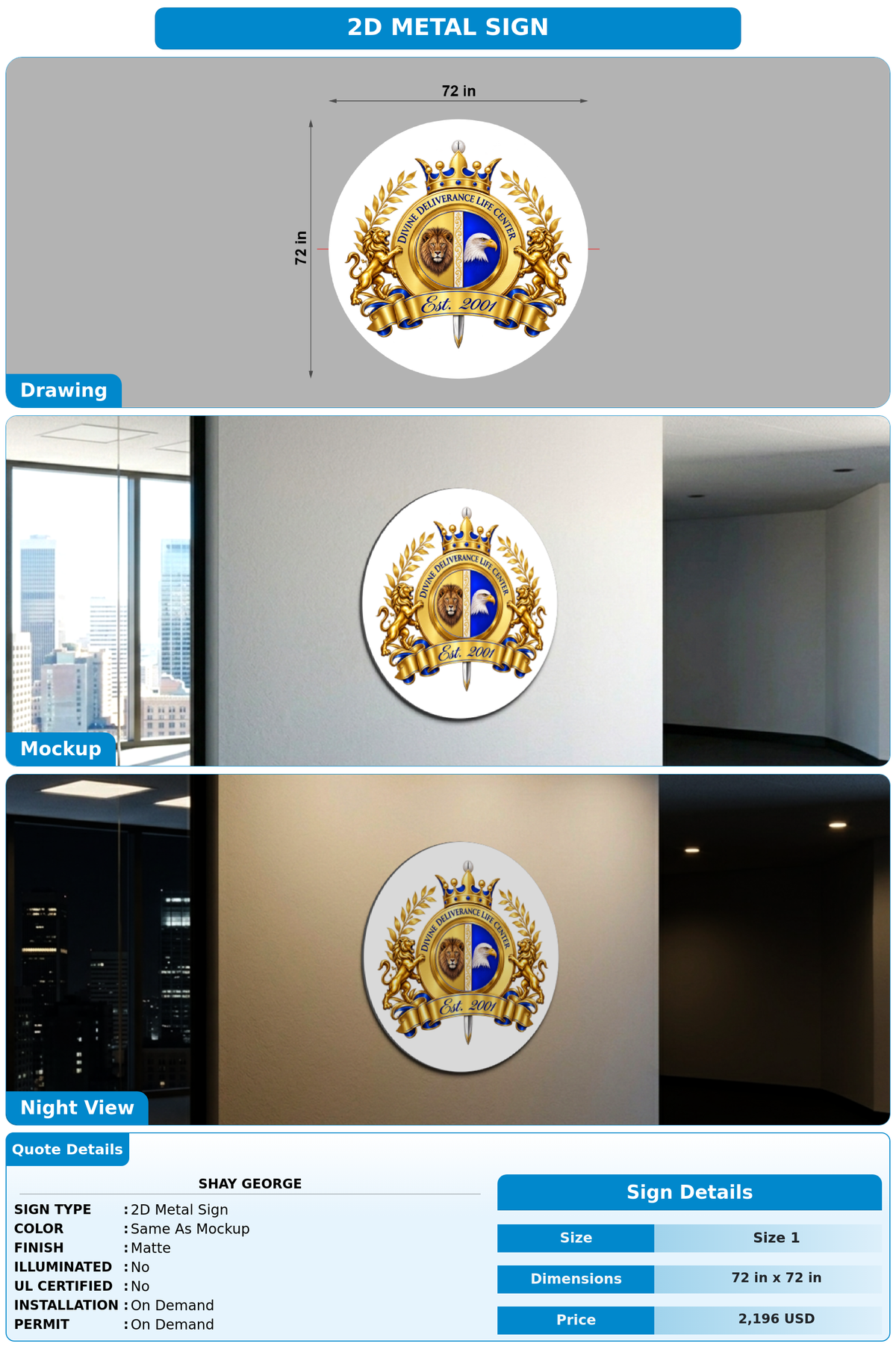 CUSTOM MOCKUP SIGN FOR Shay George