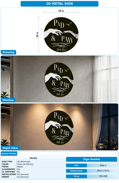 CUSTOM MOCKUP SIGN FOR Taylor