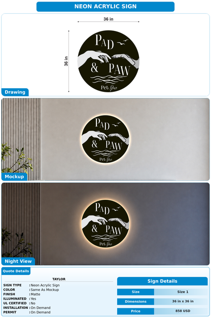 CUSTOM MOCKUP SIGN FOR Taylor