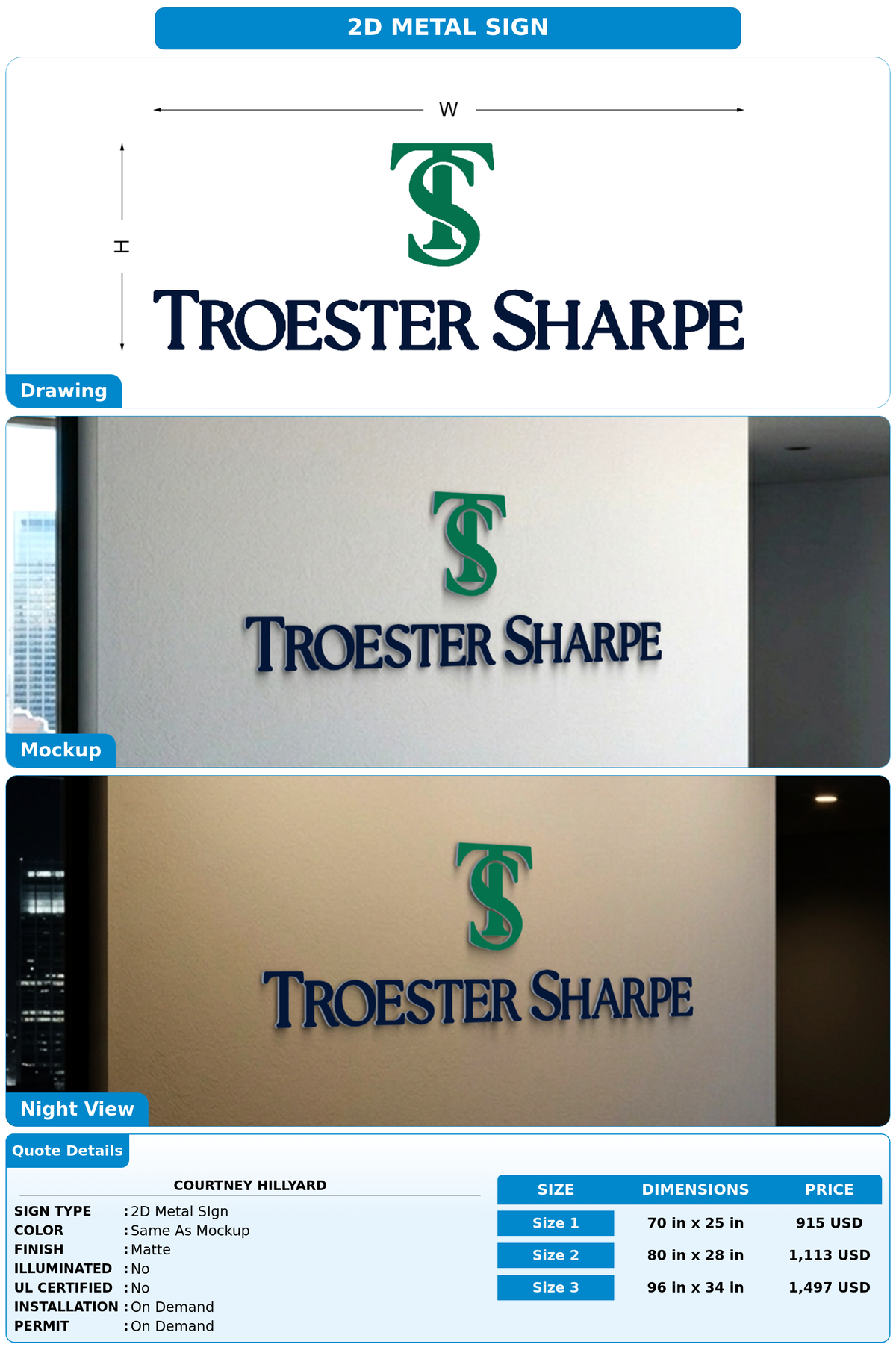 CUSTOM MOCKUP SIGN FOR Courtney Hillyard