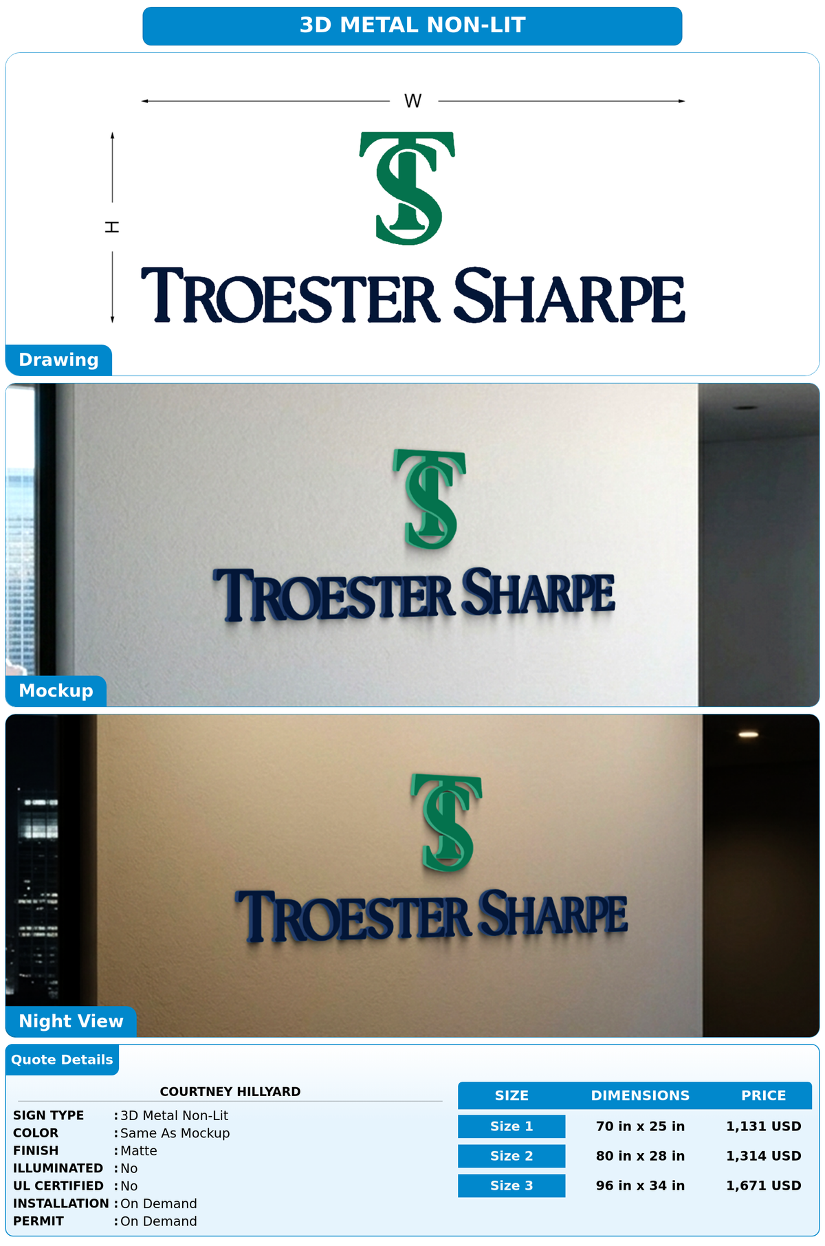 CUSTOM MOCKUP SIGN FOR Courtney Hillyard