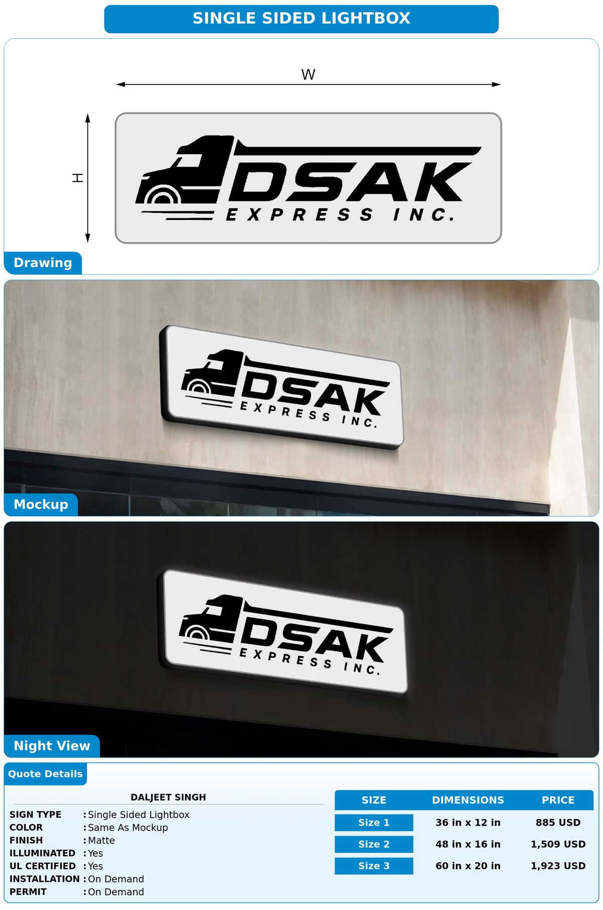 CUSTOM MOCKUP SIGN FOR Daljeet Singh