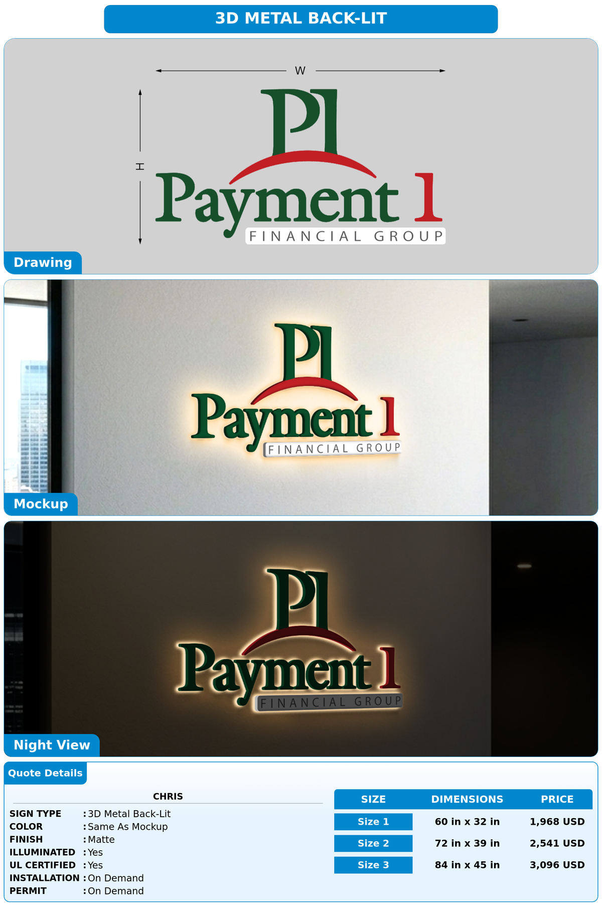 CUSTOM MOCKUP SIGN FOR CHRIS