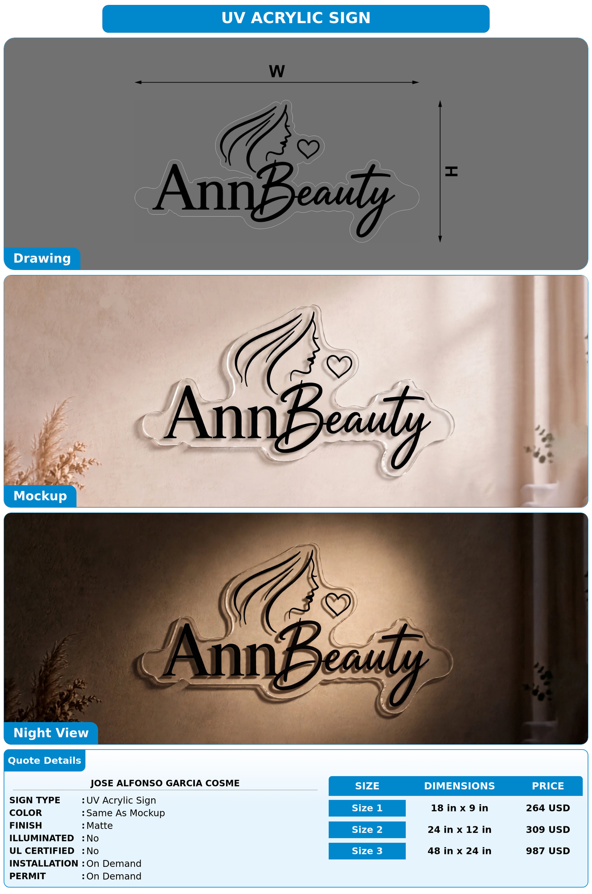 CUSTOM MOCKUP SIGN FOR Jose Alfonso Garcia Cosme